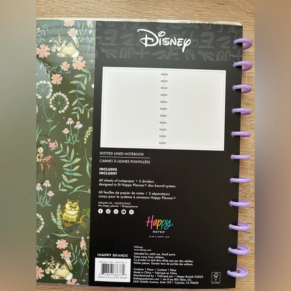 Happy Planner Bambi Big Dotted Lined Notebook - 60 Sheets - Disney 🦌✨🦌✨🦌 - Picture 5 of 11